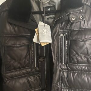 Bogner  Black lamb leather Jacket size XXL